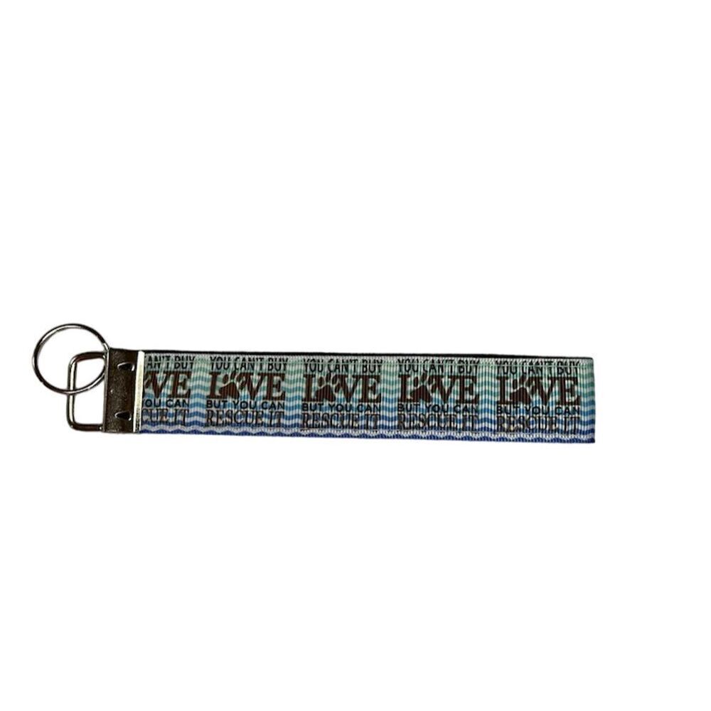 Rescue Pet Love Keychain Wristlet keychain Multicolor Charm Durable Clasp Gift
